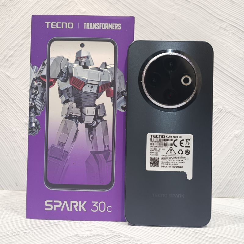 Tecno Spark 30C 6/128 GB Handphone Second Bekas Fullset