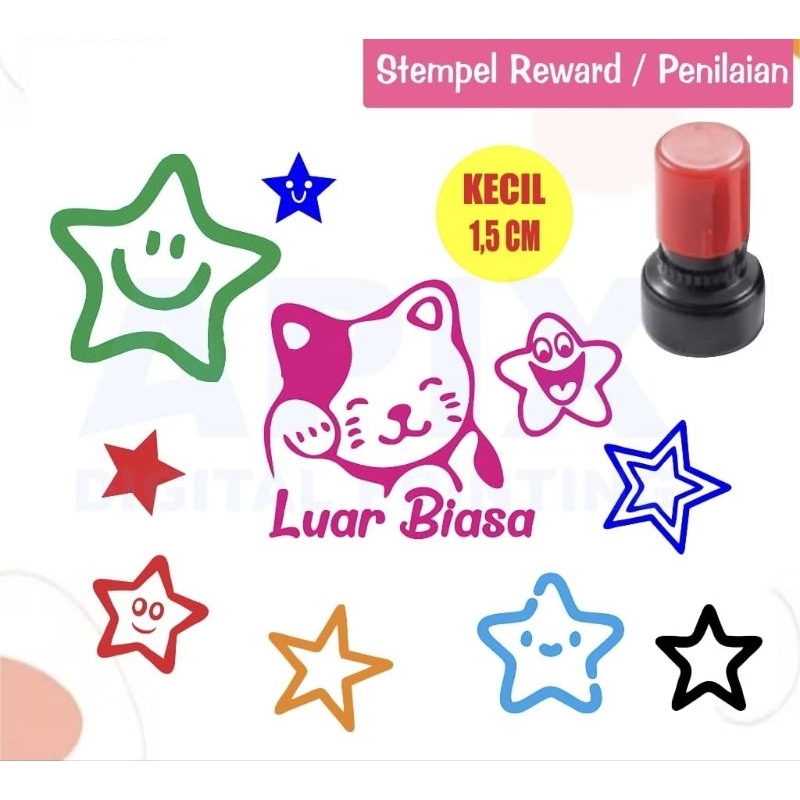 

Stempel Guru BINTANG [KECIL] Star teacher STAMP Penilaian Rewards TK SD Anak Paud Stempel