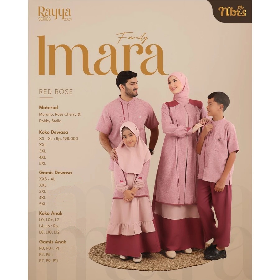 Nibras Sarimbit Baju Couple Keluarga Fashion Muslim Keluarga Terbaru