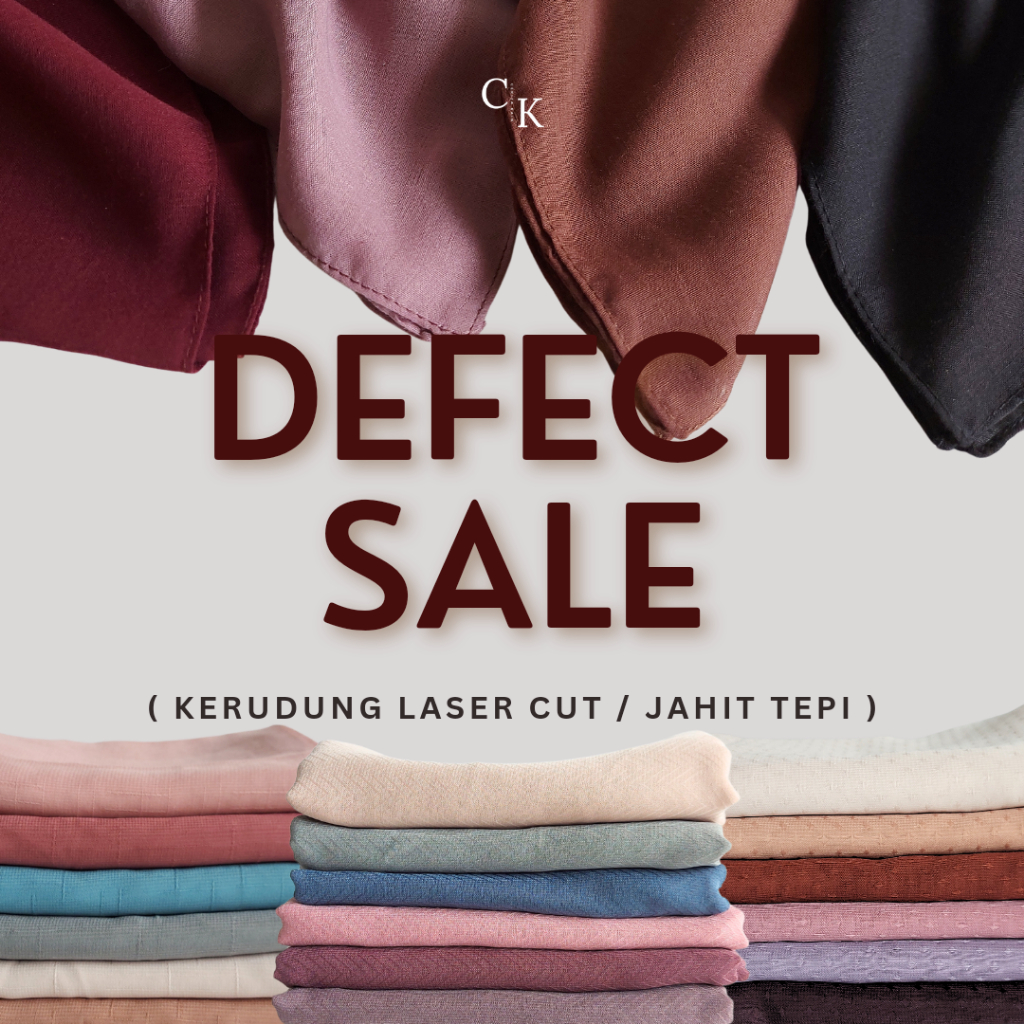 DEFECT SALE/ REJECT SALE RUBICON HIJAB SQUARE TEPI LASER CUT