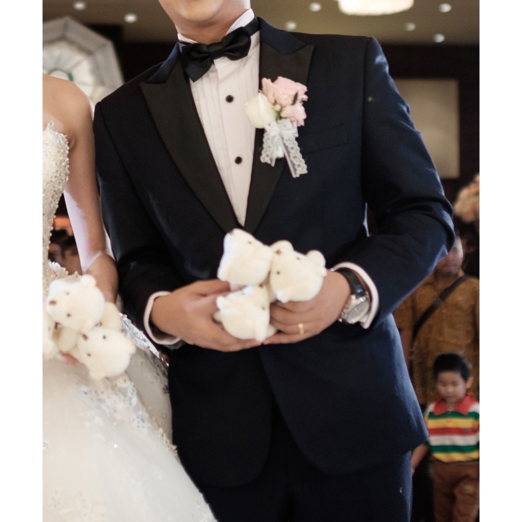 Jas Pengantin Pria Wong Hang Biru Premium - Elegan dan Mewah