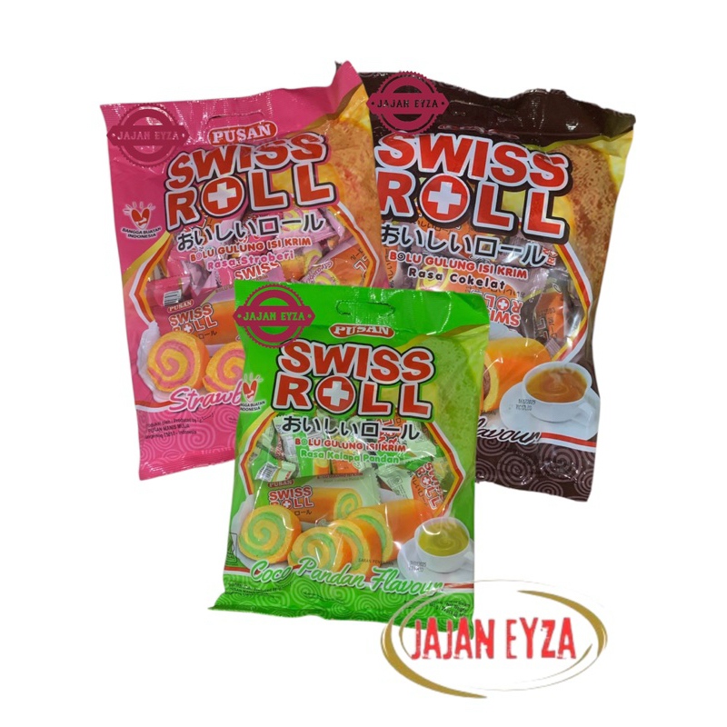 

PUSAN SWISS ROLL BOLU GULUNG 1 BAG 20 PCS 360 GR