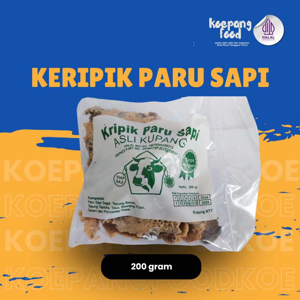 

Keripik Paru Sapi Ibu Soekiran Asli Kupang 200gram