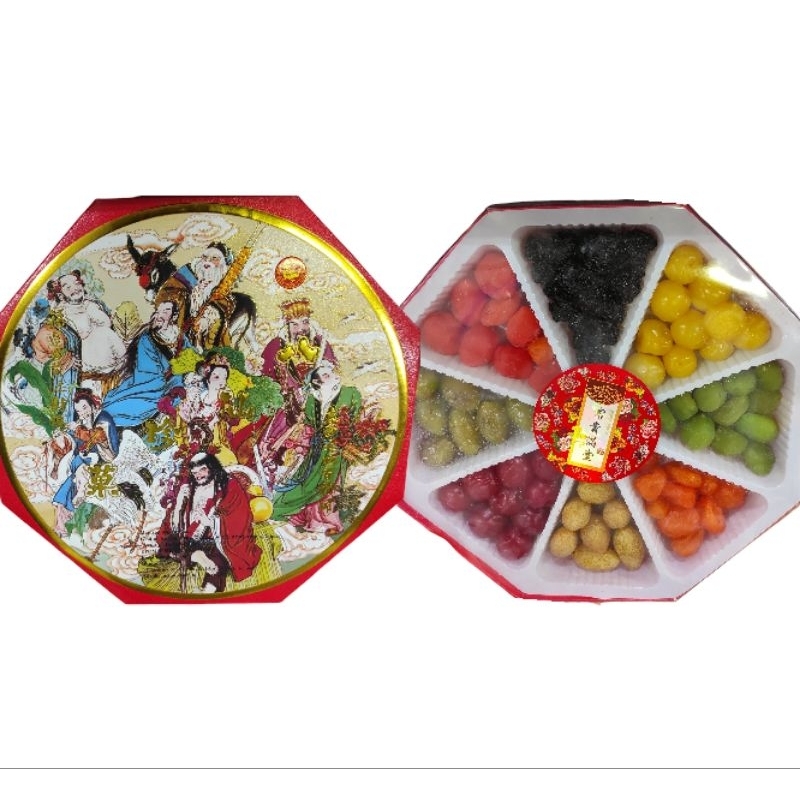 

Manisan Aneka Buah Imlek Kotak pakcenkuo pak cen kuo patkuo / Assorted Preserved Fruits / Halal bazhenguo ba zhen guo