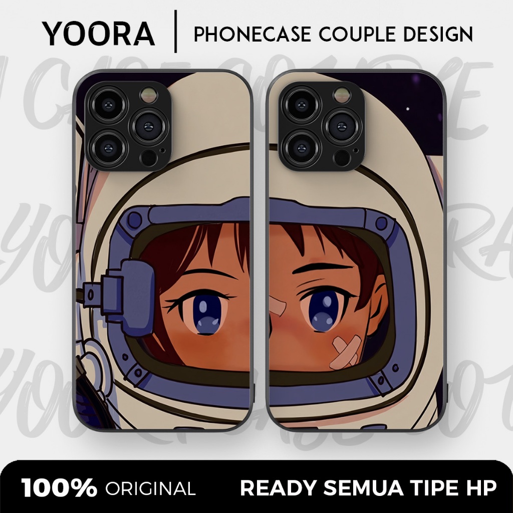 [AST25] Custom Case Couple Astronot Space Premium Bisa Untuk Semua Tipe Hp