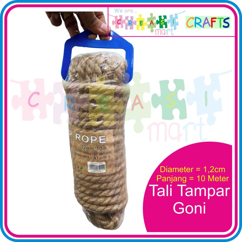 

Tali Rami / Tampar / Goni Diameter 1,2cm Panjang 10meter Dekorasi Peralatan Kerajinan Tali Pot dll