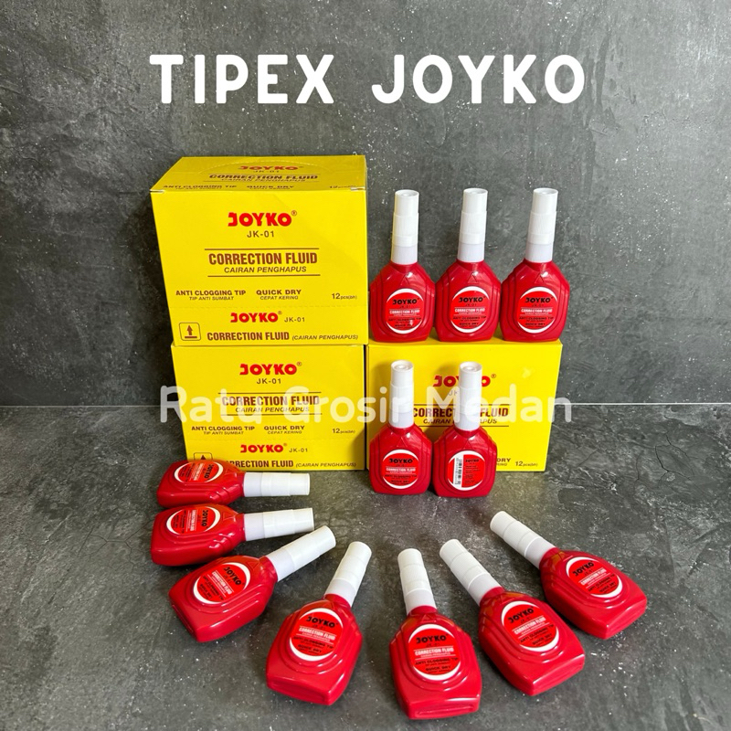 

TIP EX CORRECTION JOYKO MERAH JK-01 PER BOX ISI 12PCS