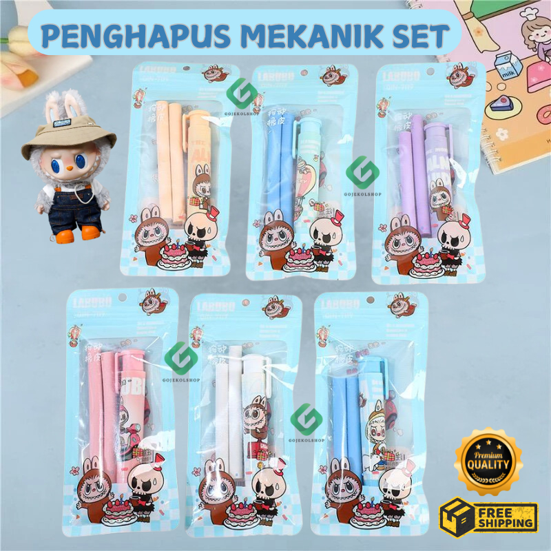 

PENGHAPUS PENSIL MEKANIK KARAKTER LABUBU / PENGHAPUS ANAK TK SD MOTIF LABUBU / HAPUSAN MEKANIK MOTIF LABUBU