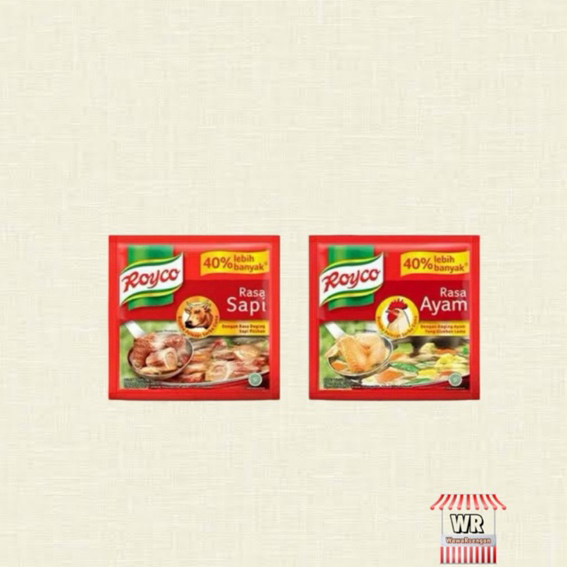 

Royco Bumbu Kaldu Penyedap Rasa Ayam / Sapi 9gr Per 1pcs