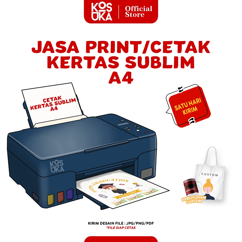 

Jasa Print Cetak Kertas Sublim A4