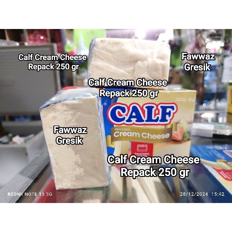 

(Repack) Calf Cream Cheese Keju 250gr / Keju Cream Cheese Calf Krim Keju Cream Cheese 250 gr Halal