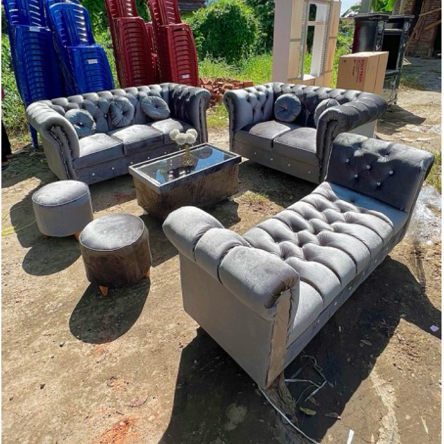 Sofa Kancing Carter pilar/ Sofa minimalis kancing