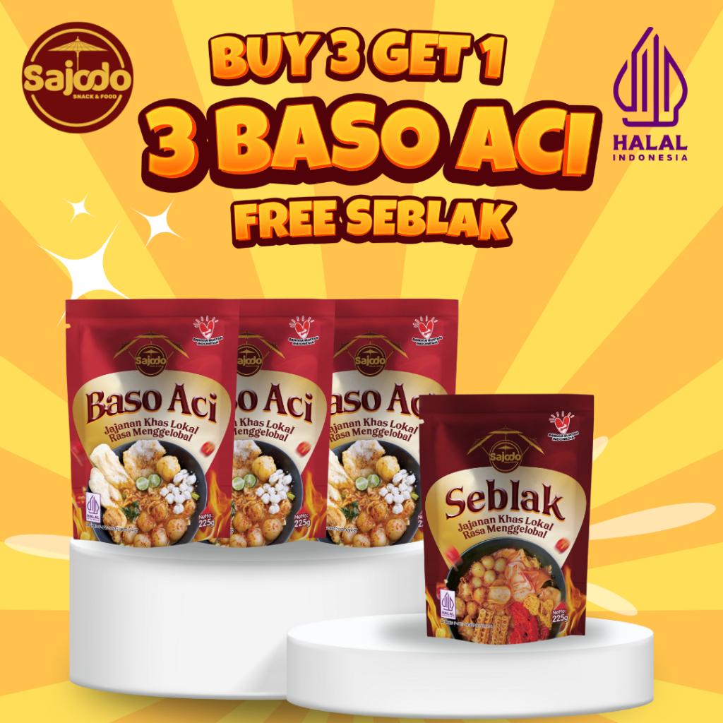 

SAJODO - BELI 3 BASO ACI FREE 1 SEBLAK INSTANT VIRAL