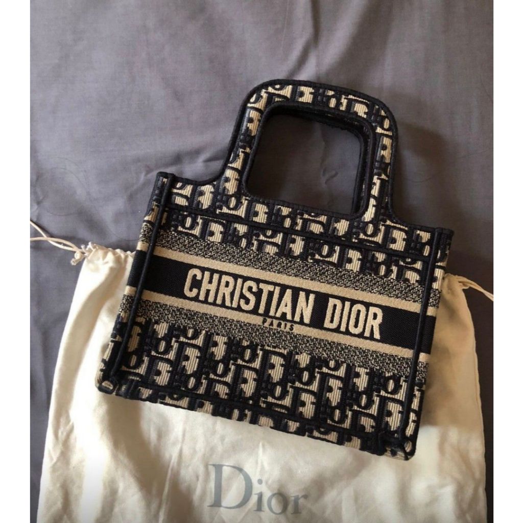 Mini Tote Bag Christian Dior Canvas