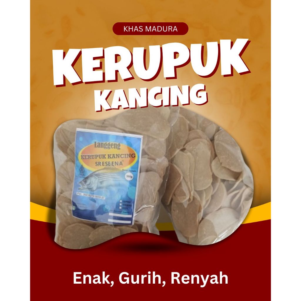 

KERUPUK KANCING "SRESEENA" | Khas Madura | Enak Gurih Renyah