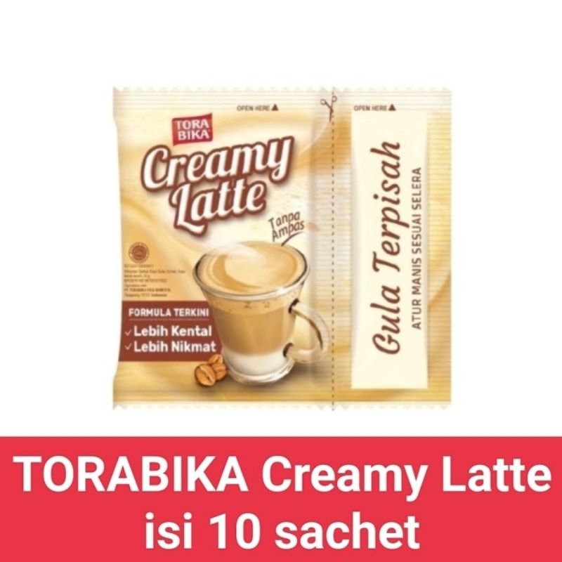 

Torabika Creamy Latte Isi 10 Sachet kopi instan gula terpisah