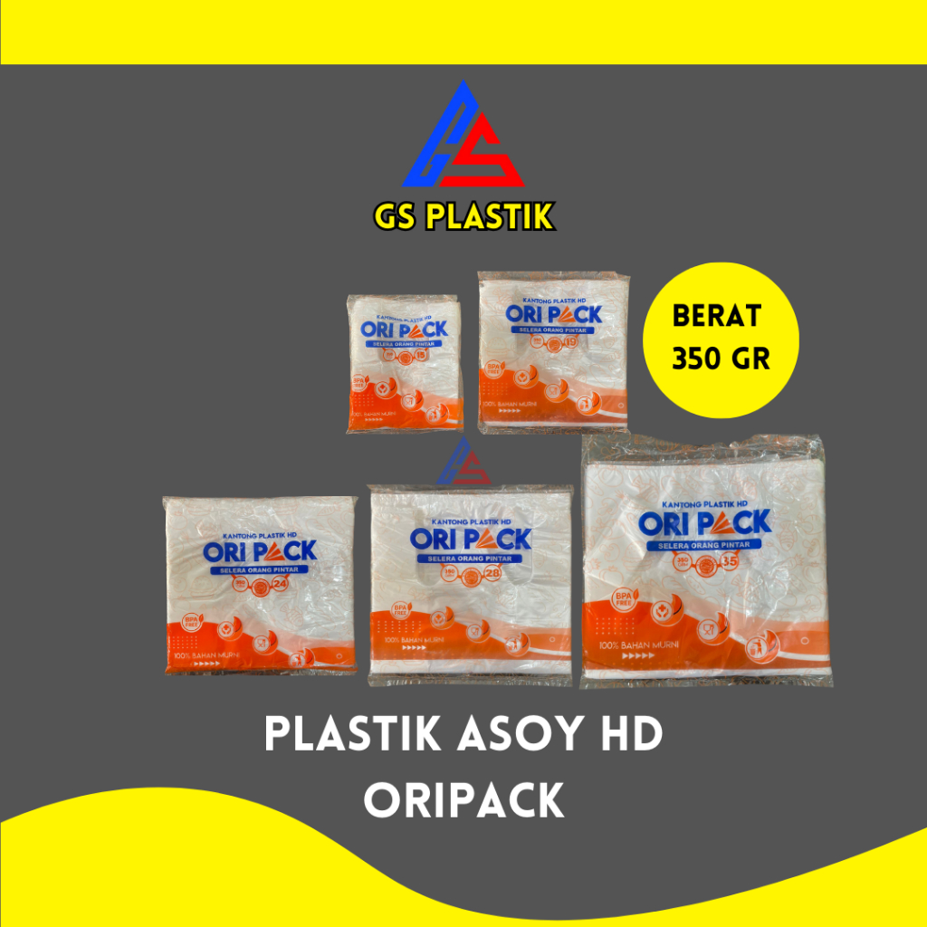 Kantong Asoy Bening Kantong Plastik HD Kantong Asoy Oripack 350 gram