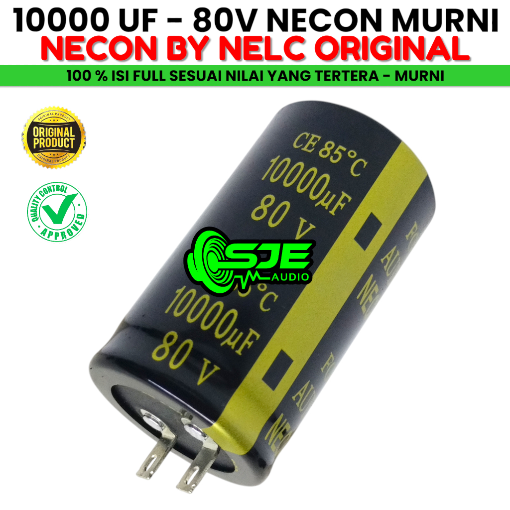 CAPASITOR ELKO 10000 UF 80 V NECON MURNI ASLI ELCO NECON 10000UF 80V ELKO CAPASITOR KAPASITOR 10000U