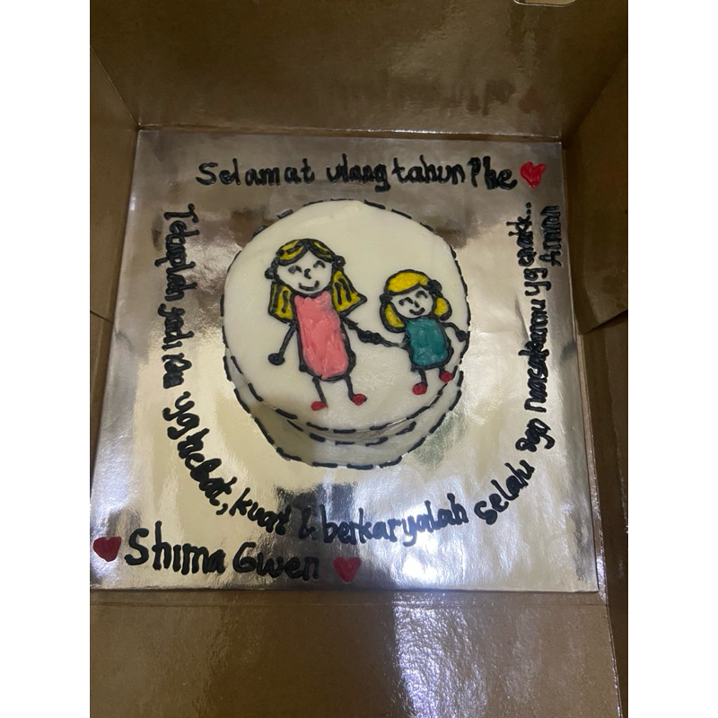 

cake mini/cake ulang tahun request desain