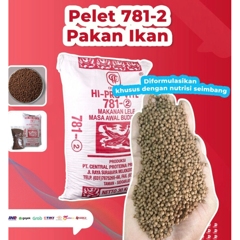 PELET IKAN LELE 781-2 30kg HI PRO VITE 781-2 PELET LELE NILA PATIN 781-2 30kg