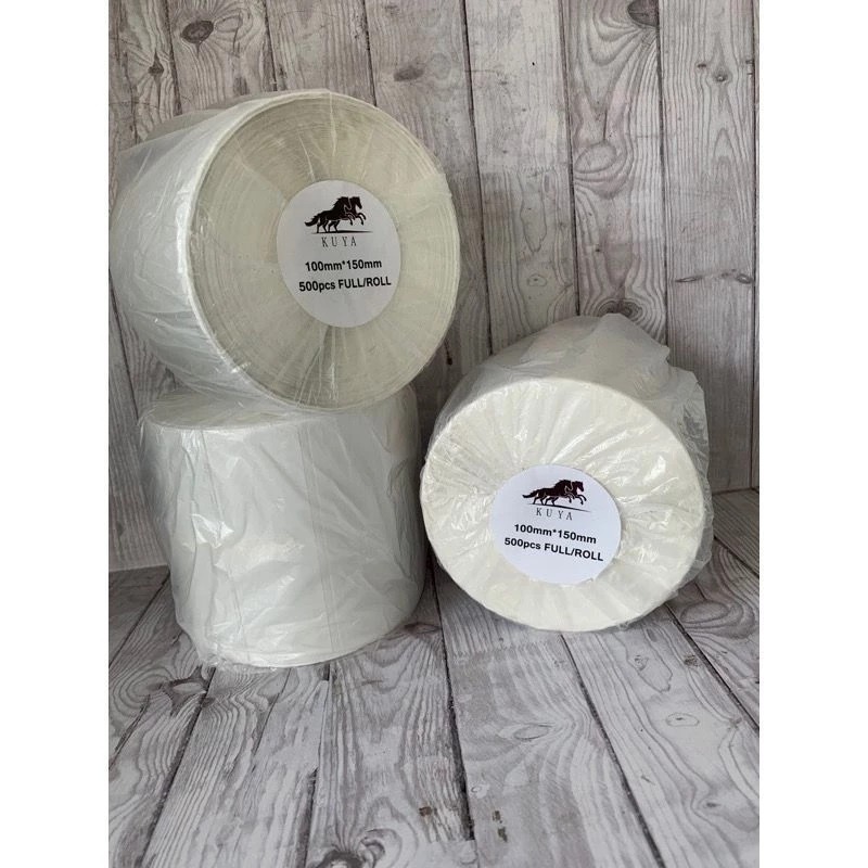 

Label Stiker Thermal Roll 100 x 150 mm A6 500 Lembar / Awb Polos/ Label Resi / Sticker Resi