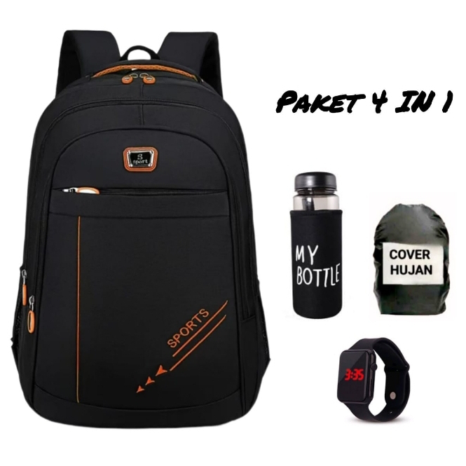 [ Free Botol ] Tas polos anak laki laki - Tas punggung anak laki laki - Tas ransel sekolah laki laki