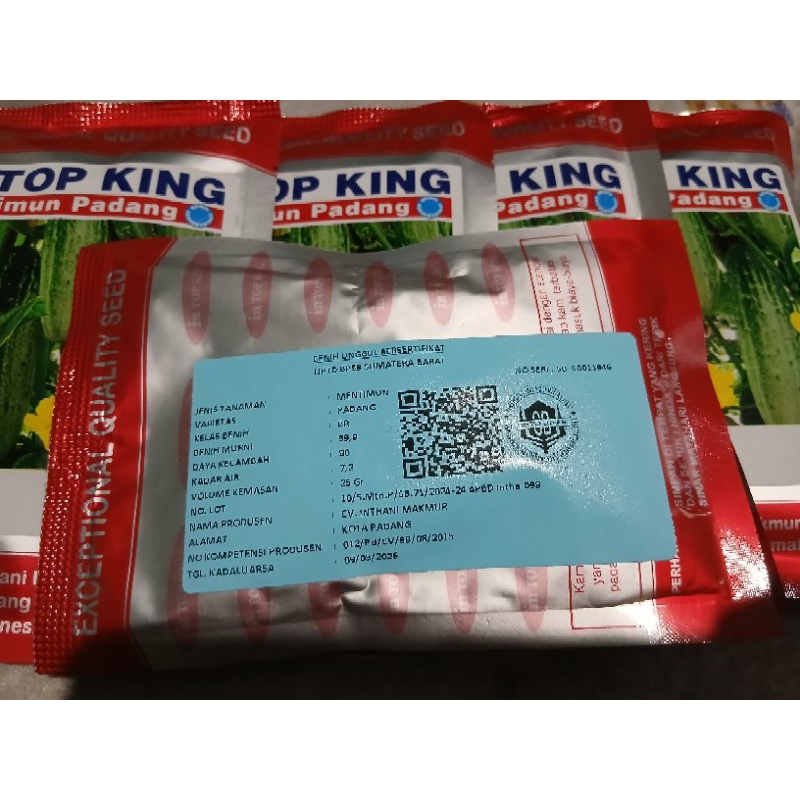 TOP KING Bibit ketimun padang isi 25gram