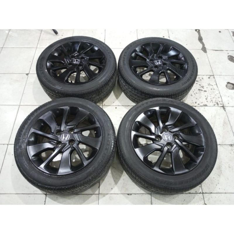 Velg Mobil Bekas Copotan Ori Std Brio Rs Ring 15 Lubang 4 + Ban 185 55 R15