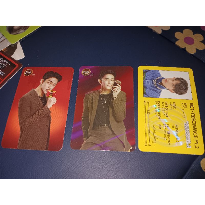 

LUCAS SET ID CARD LUCAS RESONANCE DEPARTURE NCT 2 PC LUCAS NEO COFFE WAYV