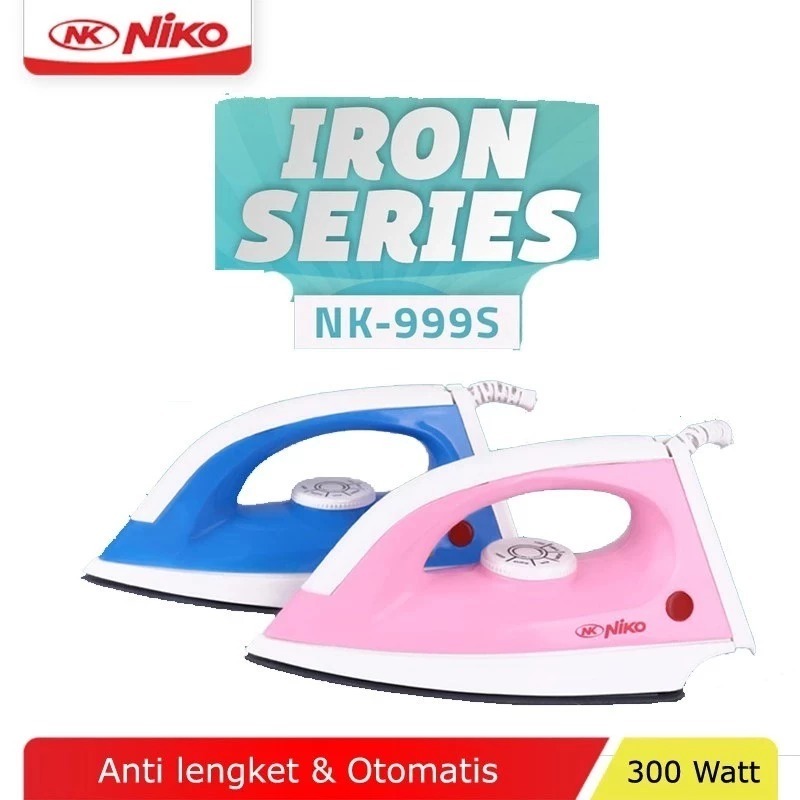 Setrika Niko NK-999S Dry Iron / Setrika Listrik Niko NK999S Gosokan Baju Setrika Murah