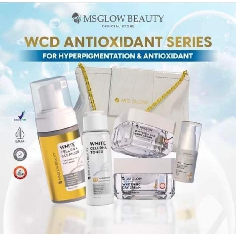 PAKET WAJAH WHITE CELL DNA MS GLOW/ MS GLOW WHITE CELL DNA