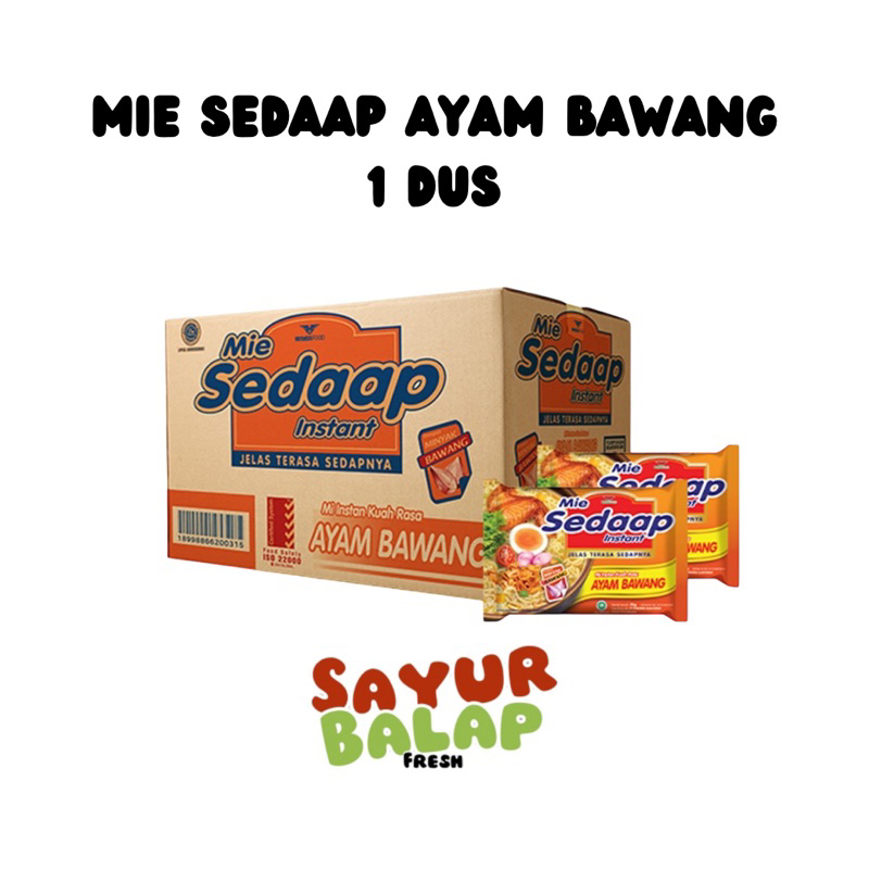 Sedaap Mie Instan Ayam Bawang 1 Dus Isi 40pcs Mie Sedaap Rasa Ayam Bawang Mie Instan Sedaap Mie Seda