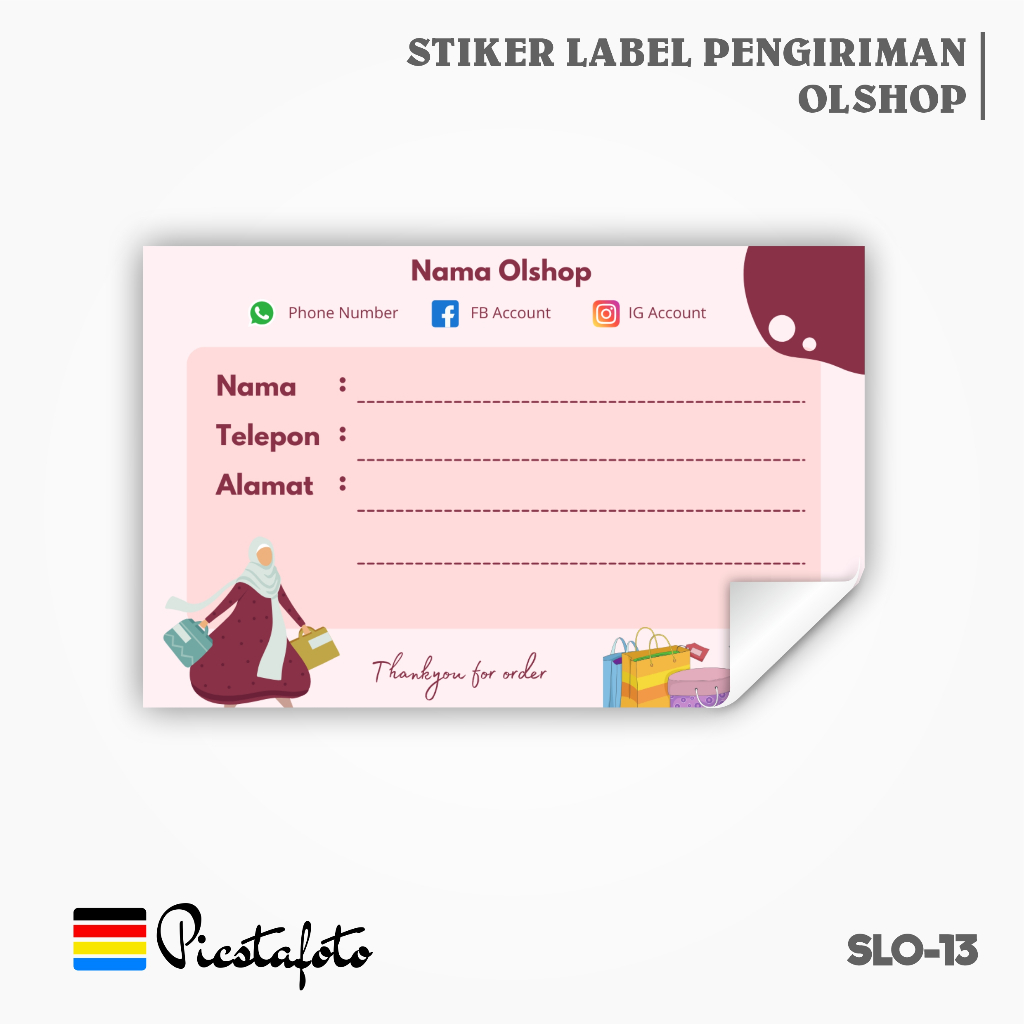 

Stiker Label Pengiriman Paket Online Shop Olshop - SLO13
