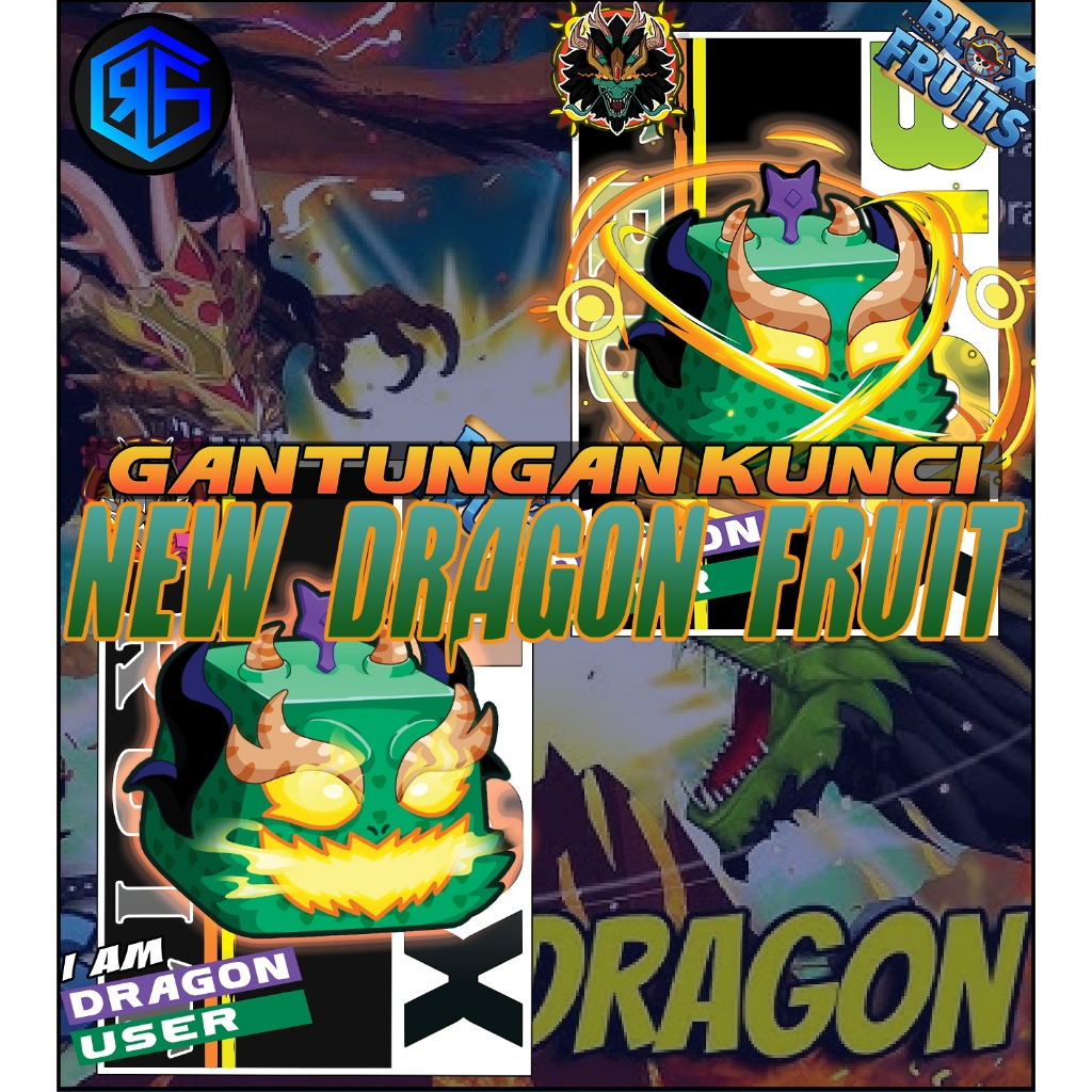 Gantungan Kunci  (Keychain) New Dragon Roblox Blox Fruit