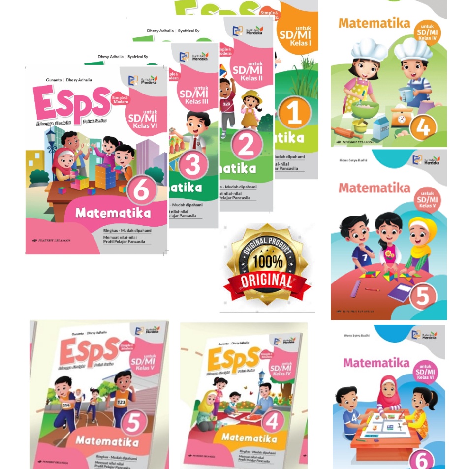 

KSPQ89439 MATIMATIKA KURMER SD ERLANGGA KELAS 123456