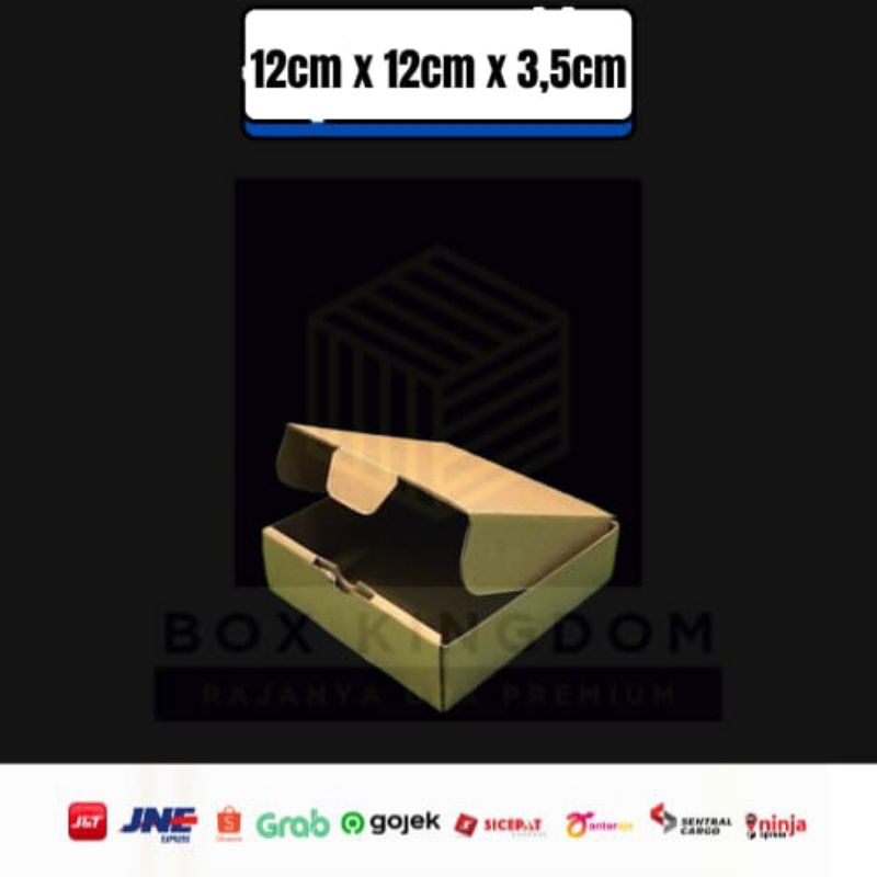 

Kardus diecut ukuran (PxLxT) 12x12x3,5cm... Cocok untuk packing aksesoris - souvenir -dll