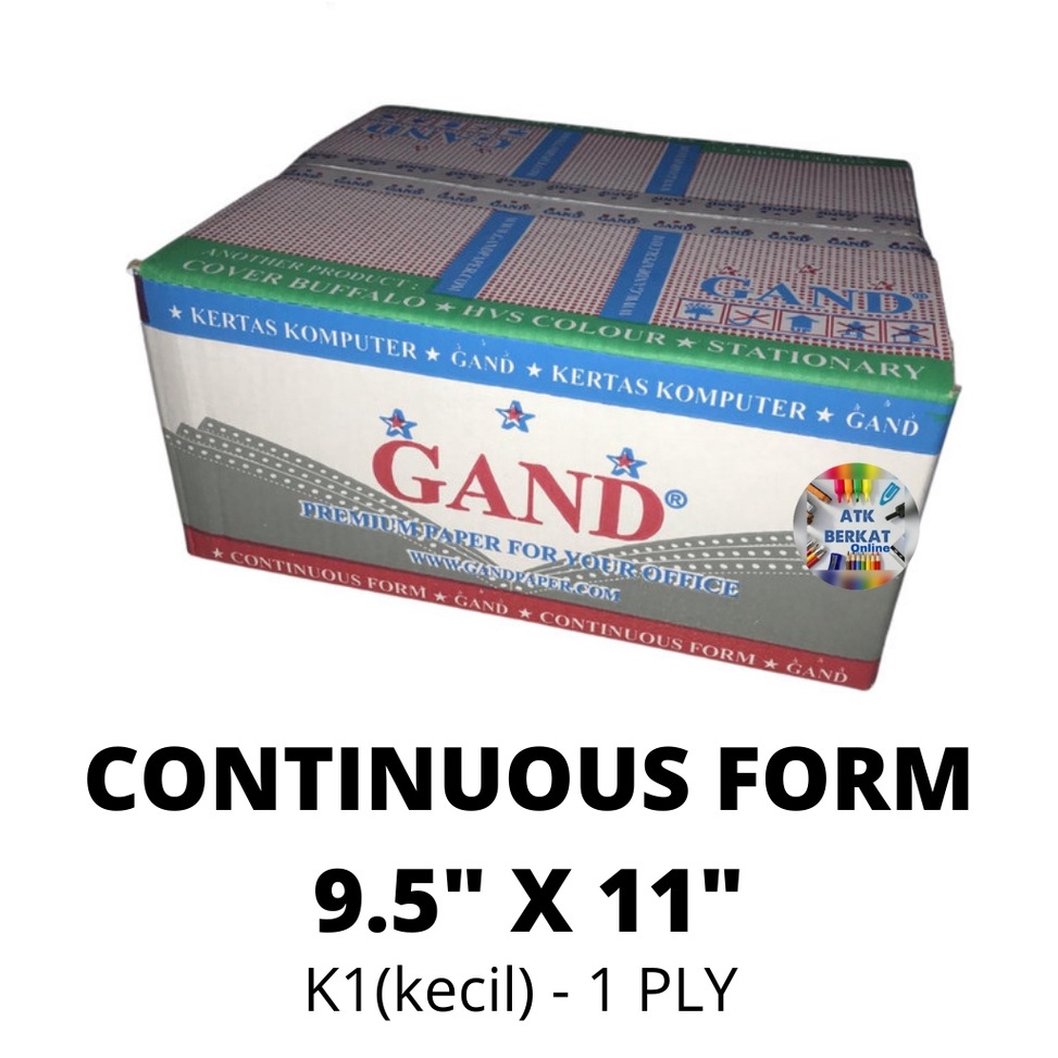 

8PZHS9298 continous form Kertas Print GAND K 1 PLY