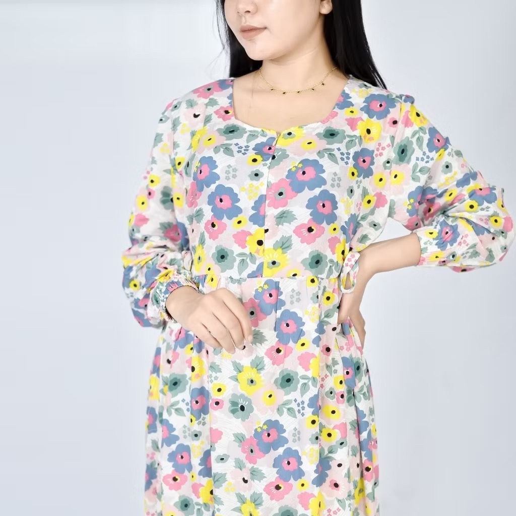 RASYA MIDI Dress Busui Rayon LD 120 terbaru