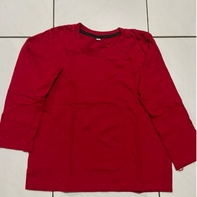 kaos lengan panjang merah anak preloved