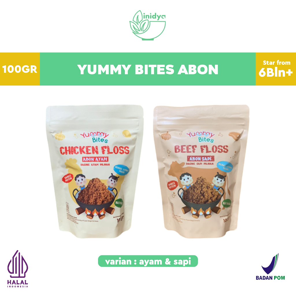 

Yummy Bites Abon 100gr - Abon Bayi Abon Cipung Abon Crunchy Sapi dan Ayam Abon Mpasi Booster Abon Anak No MSG Abon Sapi Grandville