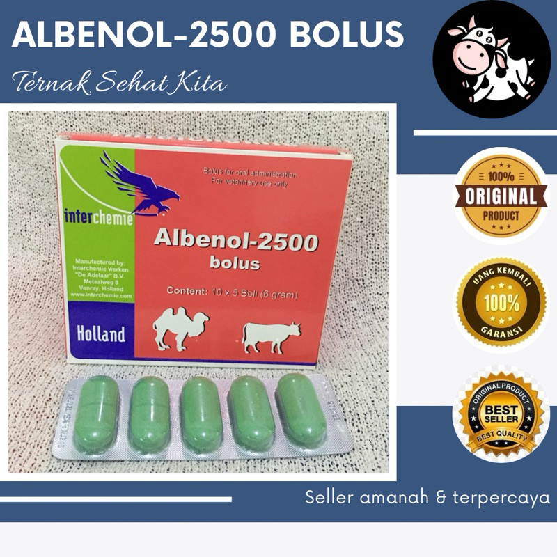 Albenol 2500 bolus holland OBAT CACING SAPI
