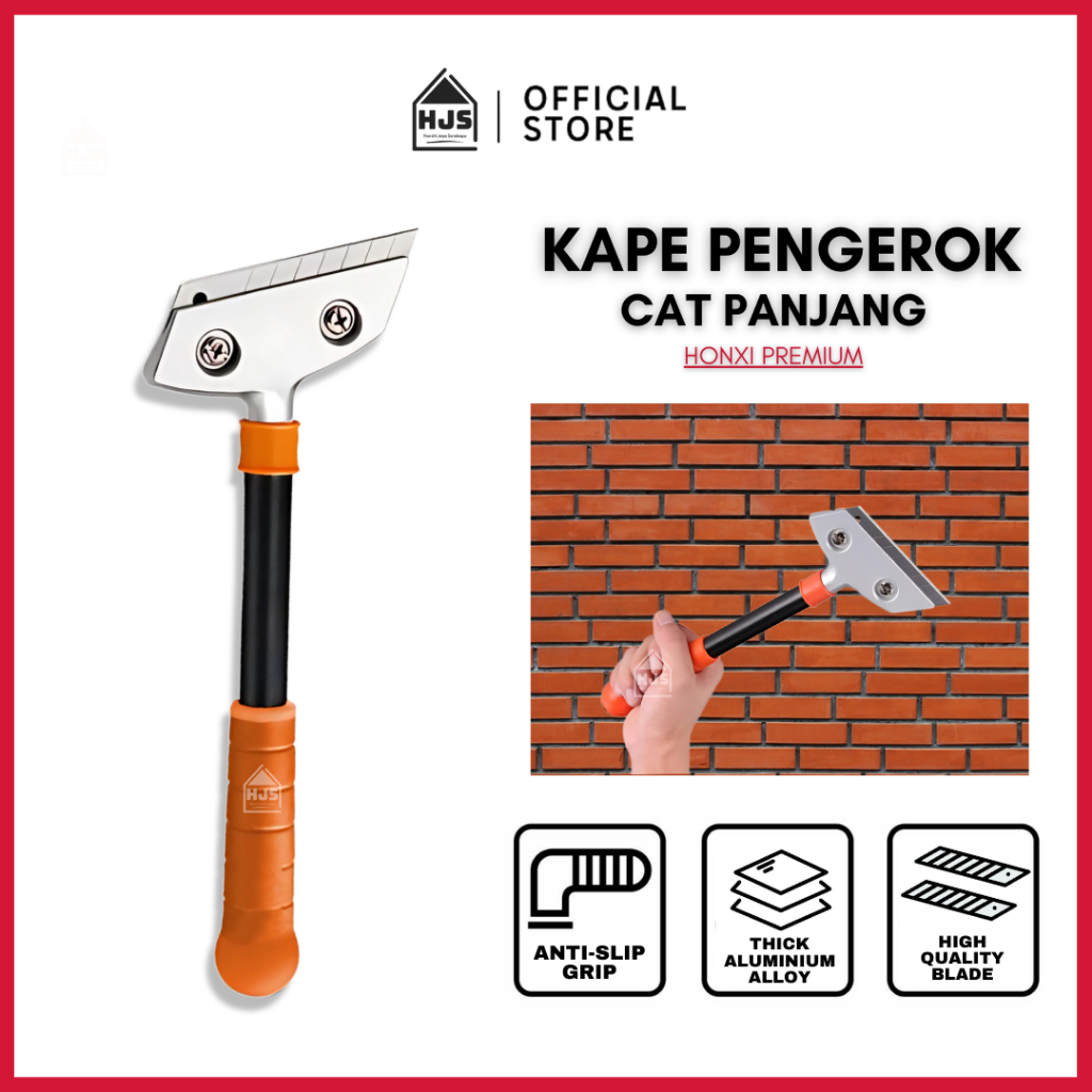 [HJS] Kape Cat Pisau Dempul Pengerok Cat Panjang / Scraper Kapi Gagang Panjang