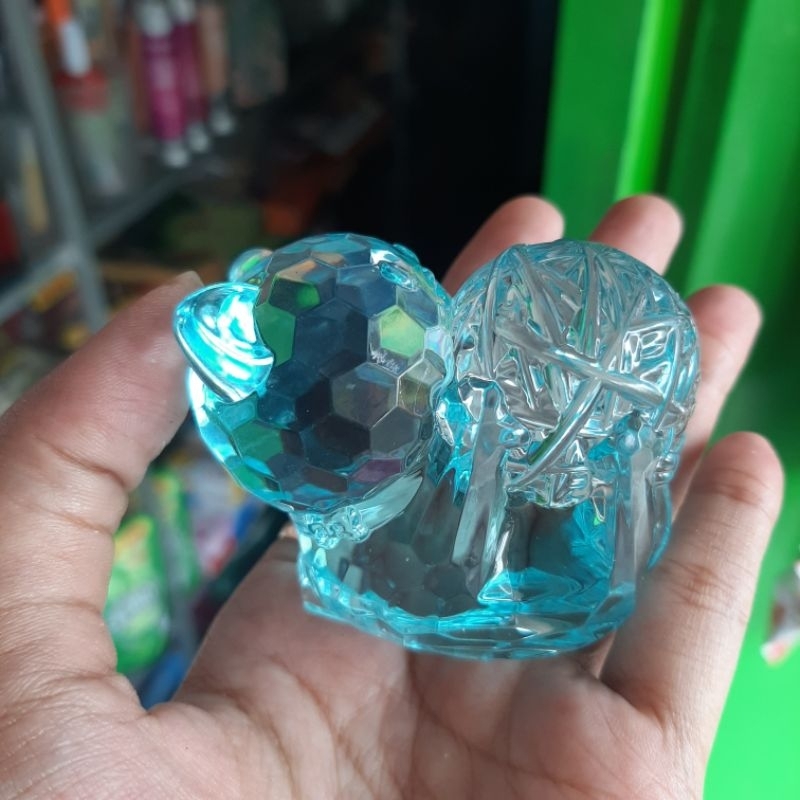 pajangan figure crystal teddy bear fukuya