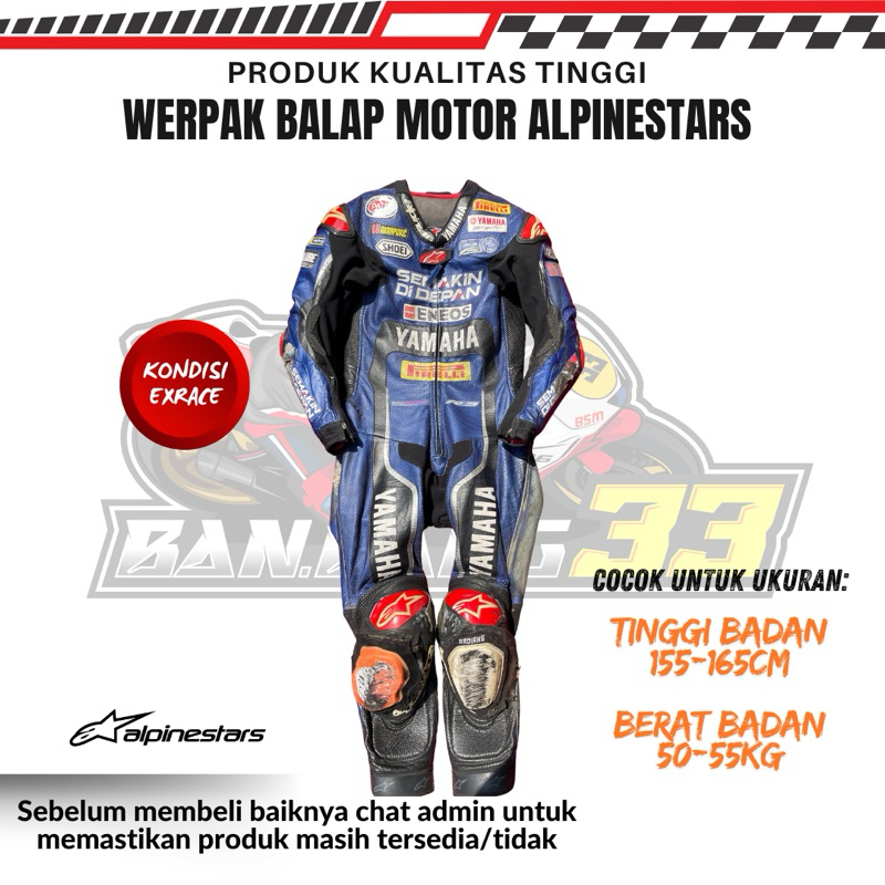 Werpak Balap Motor Alpinestars Original (Ex Balap WSSP300)