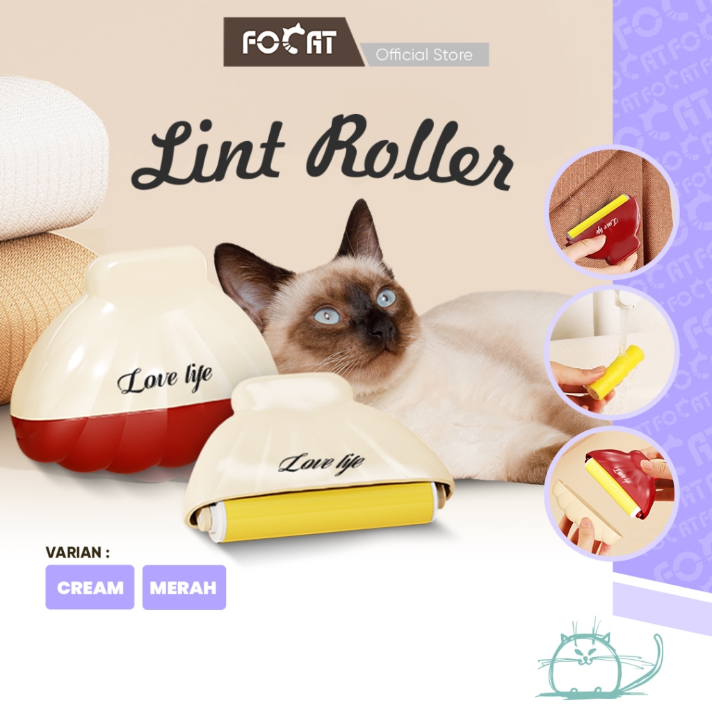 FOCAT Alat Pembersih Bulu D37 Lint Roller Pembersih Bulu Kucing Anjing/Lint Roller Bisa Dicuci