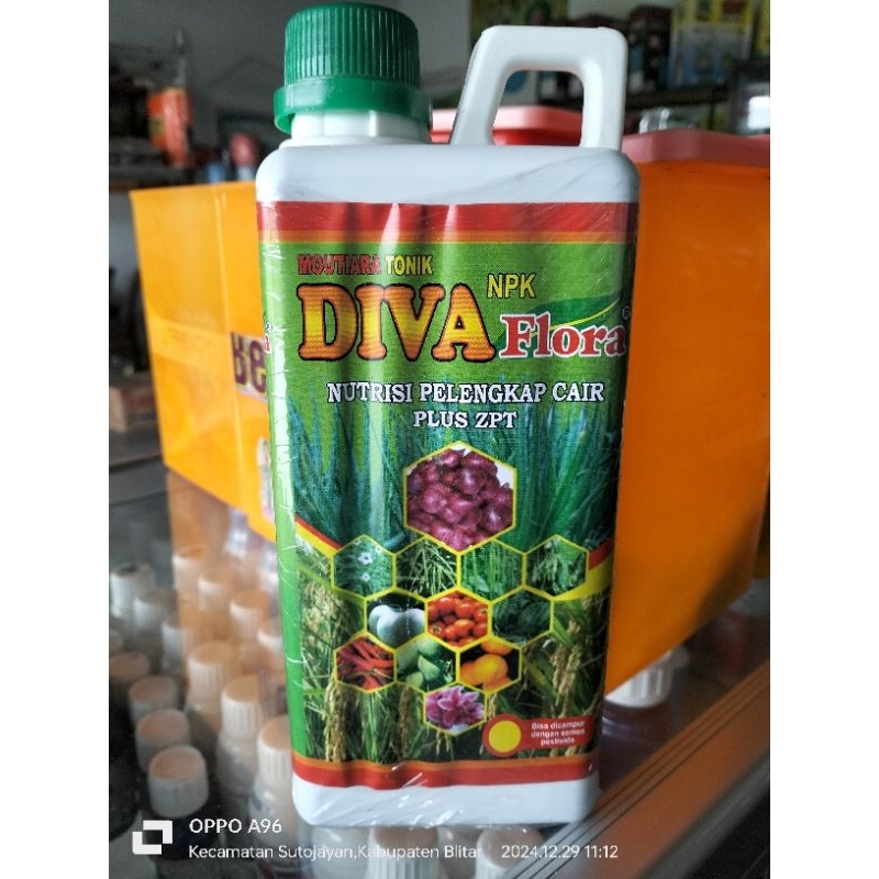 ~RIZQUNA PERTANIAN ~pupuk cair npk mutiara tonik diva flora 1 liter