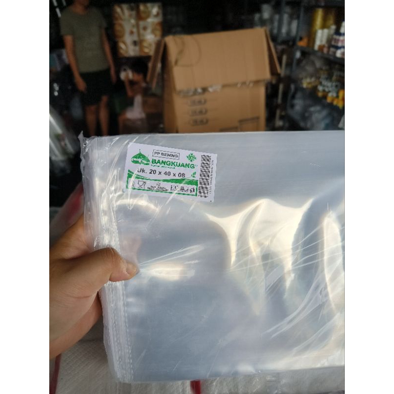 Plastik PP 20x40x08 0.5kg / Plastik PP Tebal / PP 20X40X08 / Plastik Sealer / PP Sealer / PP Kaca