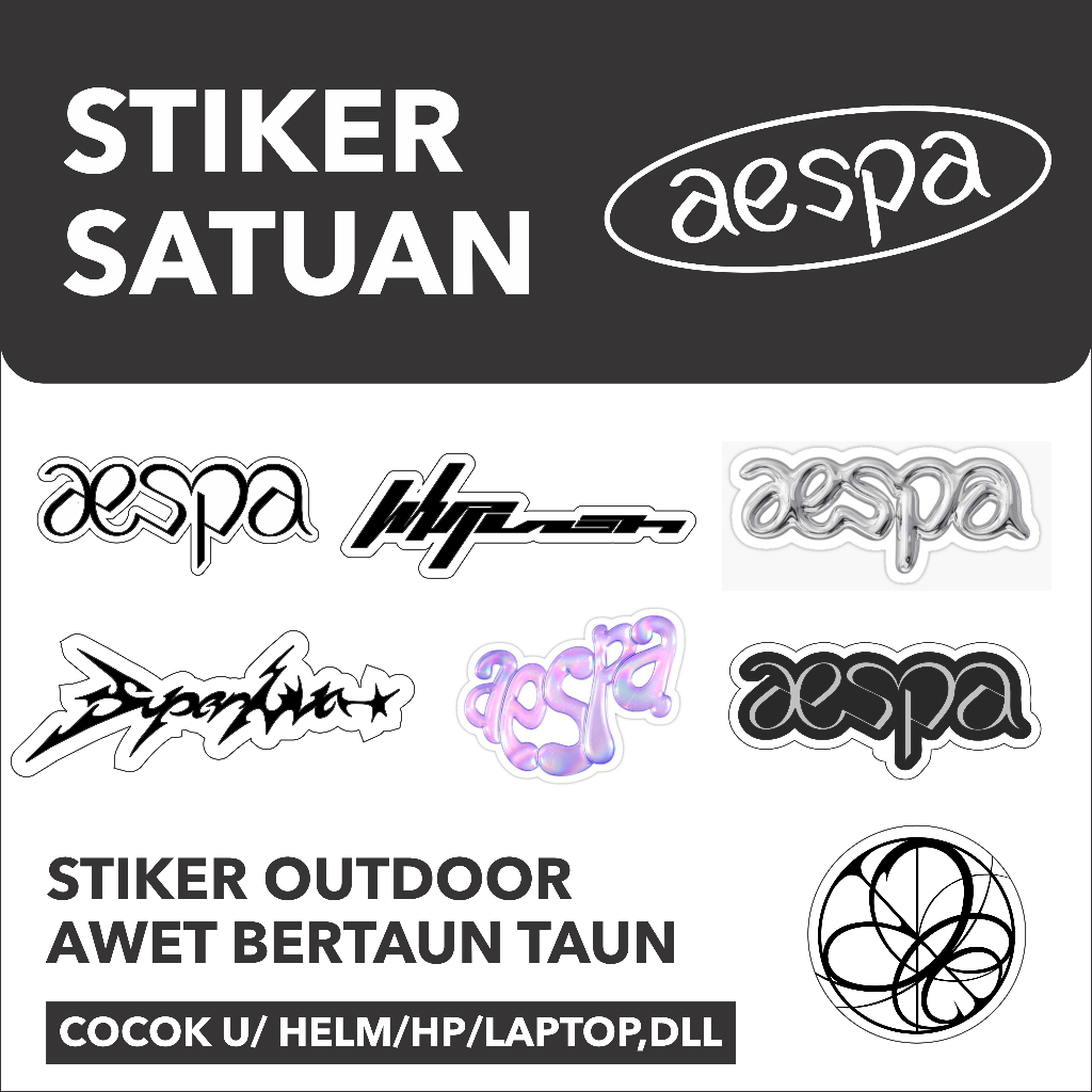 

Stiker Aespa Tahan Air Panas Awet Bertaun Taun Merch Sticker KPOP