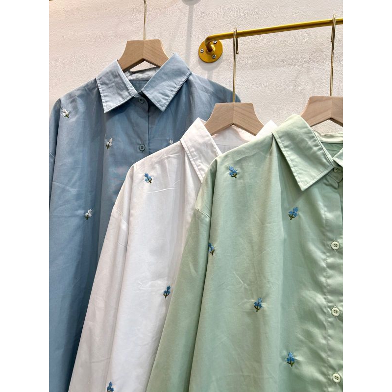 Kemeja Wanita Bordir/Kemeja Wanita Casual/Kemeja Wanita Korean Style/Kemeja Wanita Elegan/Kemeja Wan