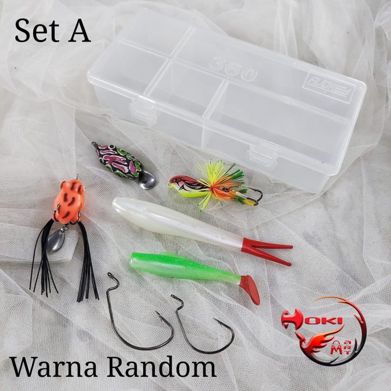 Set umpan pancing casting gabus dan toman